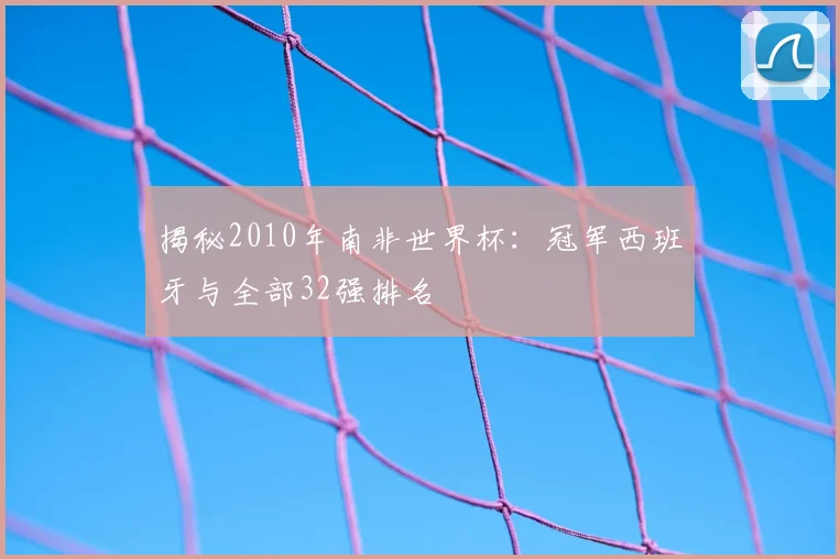 揭秘2010年南非世界杯：冠军西班牙与全部32强排名