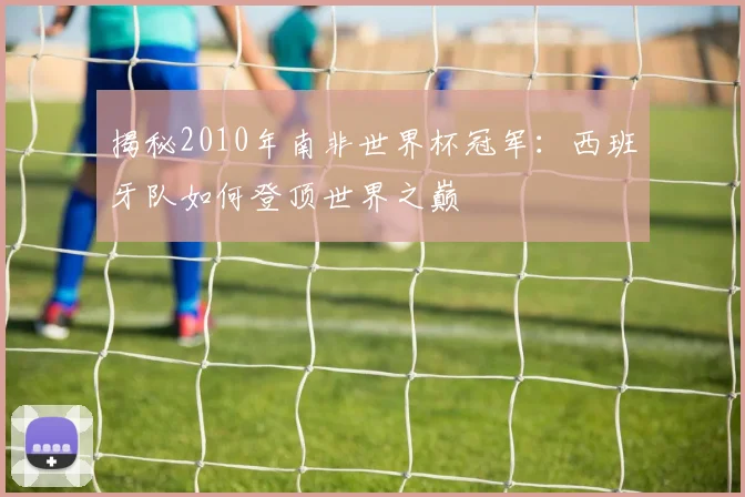 揭秘2010年南非世界杯冠军：西班牙队如何登顶世界之巅