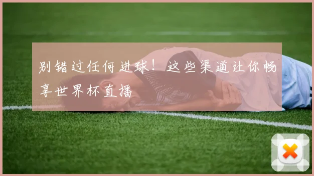别错过任何进球!这些渠道让你畅享世界杯直播